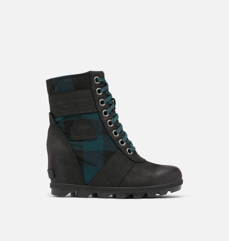 Womens Wedges Black/Blue - Sorel Lexie™ Boot - 694815-ZQV